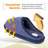 Mens Slip On Fleece Faux Fur Mule Slipper - Grey